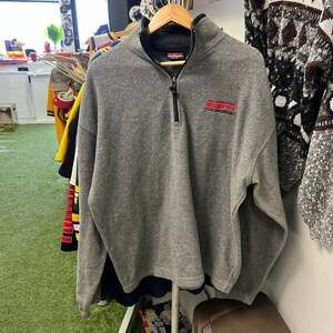 Vintage ESPN The Magazine Grey Quarter-Zip Fleece Pullover, Size XL